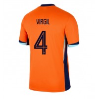 Nederland Virgil van Dijk #4 Hjemmedrakt EM 2024 Kortermet